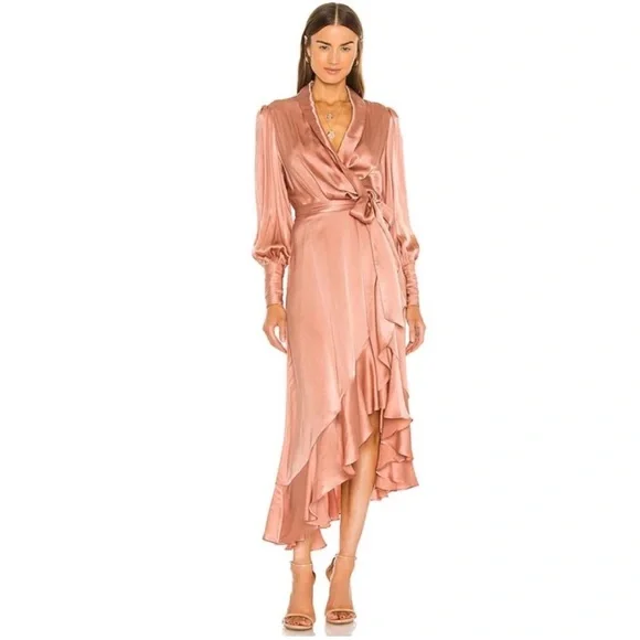 Zimmermann Silk Wrap Midi Dress, Size 1 (small) - Picture 3 of 12